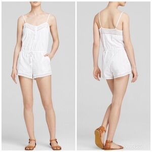 Twelth Street by Cynthia Vincent Lace Trim Romper